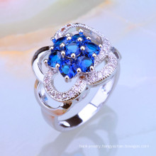 Wholesale Alibaba Blue Sapphire Diamond Jewelry sample market ring